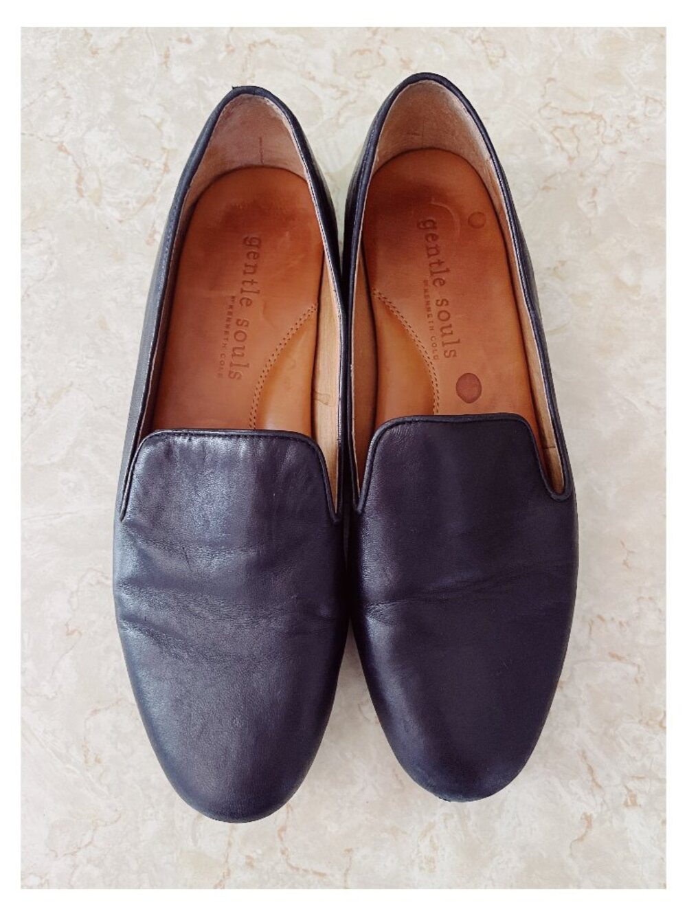 Gentle Souls Sz 10M Black Leather Eugene Slip On Loafers